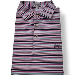 Peter Millar Summer Comfort Stripe Golf Polo Shirt Men's‎ Medium Shingle Creek